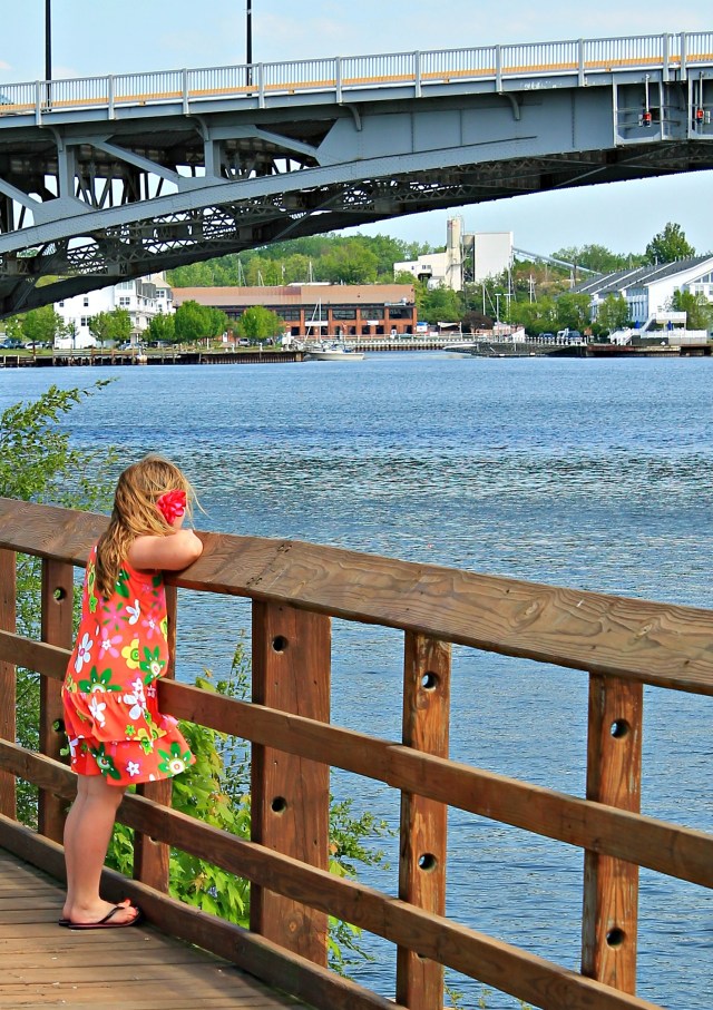 girl at rail sandys wedding