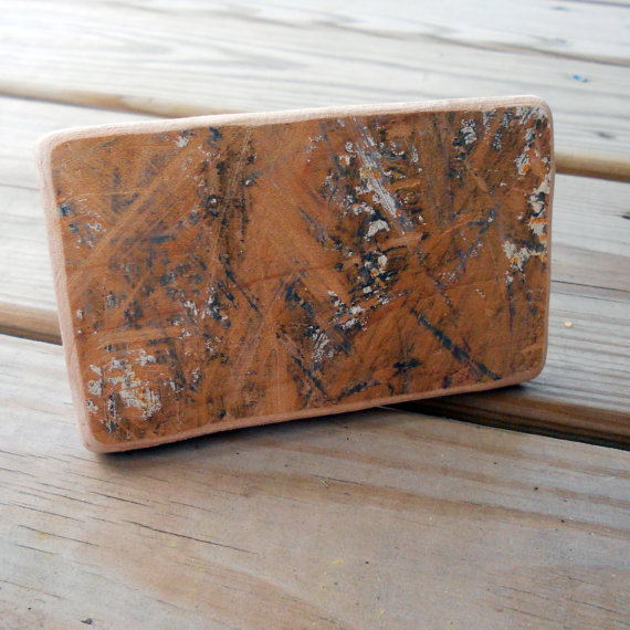 TakeTwoSkateShop wooden belt buckle from recycled skateboard deck