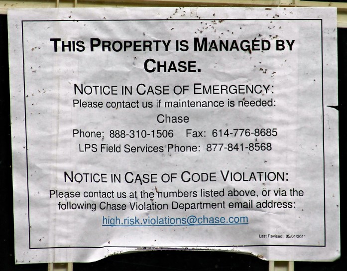 1819 E 29th chase sign