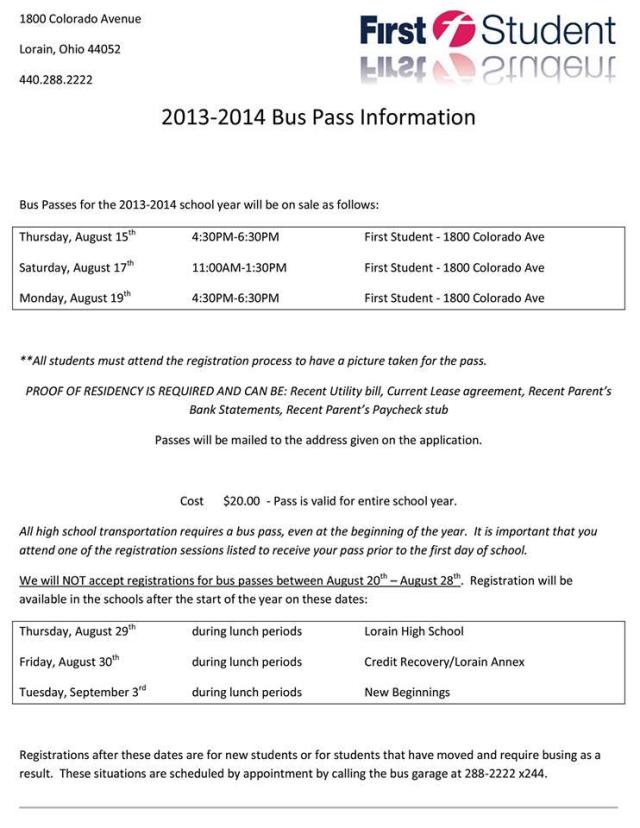 bus pass info