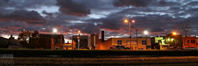 sunset in the city wm