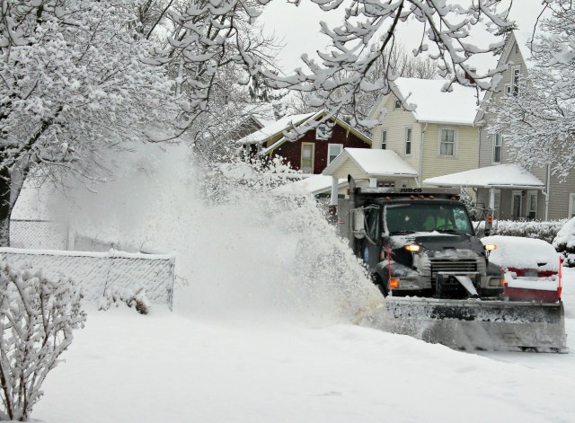 throwing snow