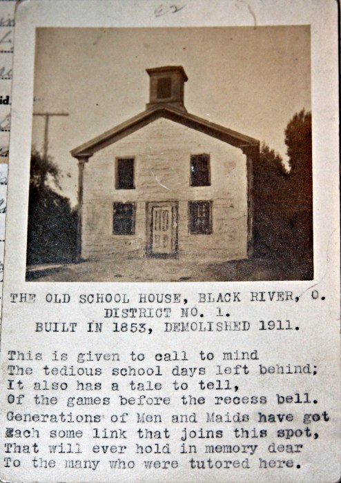 old schoolhouse black river OH 1853-1911