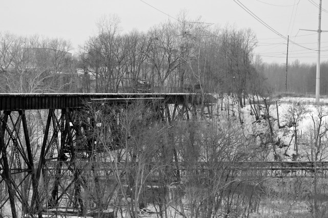 black and white bridges