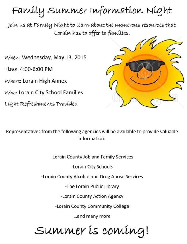 051315 Family Summer Information Night