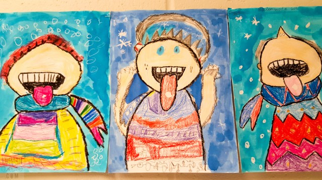 catching snowflakes art 031516-1